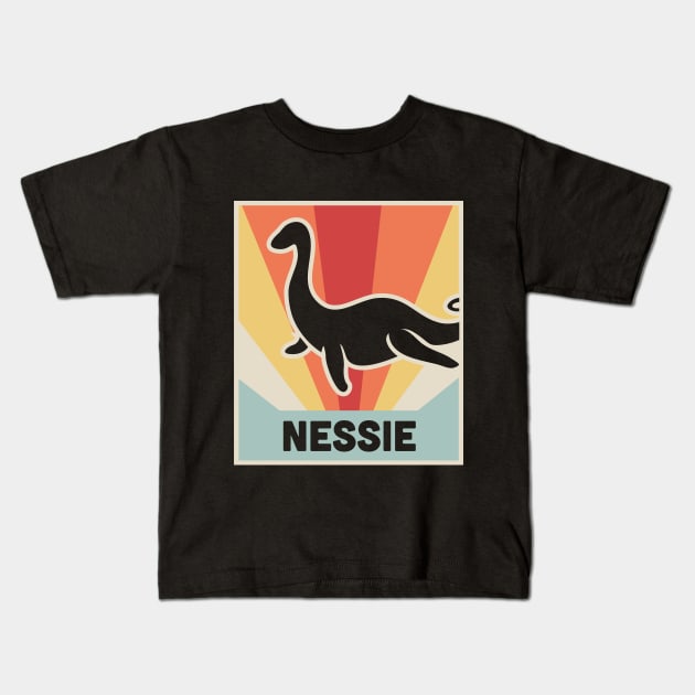 NESSIE – Vintage Loch Ness Monster Kids T-Shirt by MeatMan